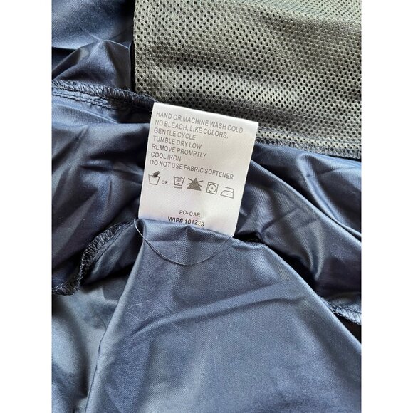 Hooded Jacket L Blue Mesh Pocket Windbreaker Nylon Lightweight Woolrich Vintage - Picture 5 of 10